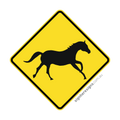 W5-46 Horse - Traffic Sign
