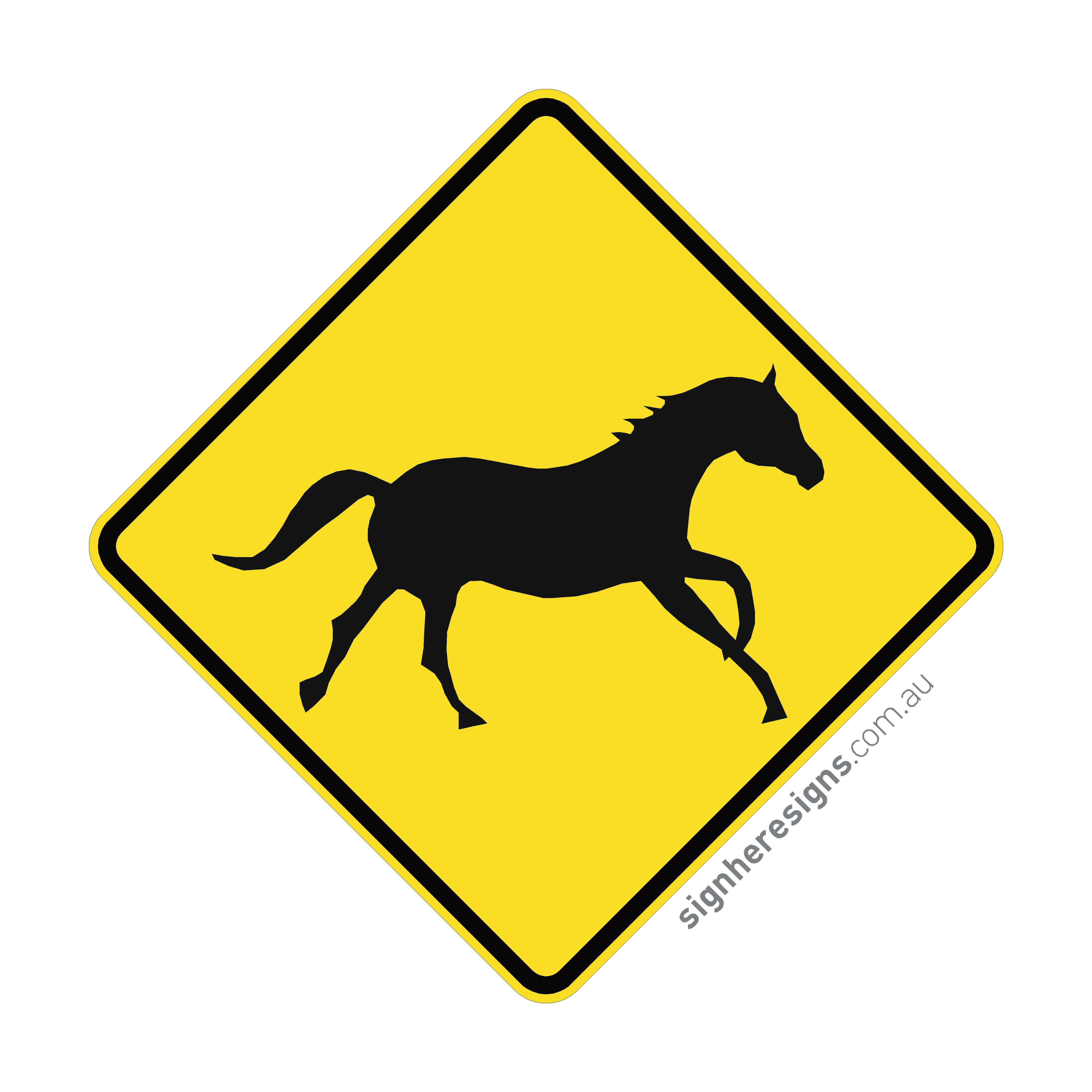 W5-46 Horse - Traffic Sign