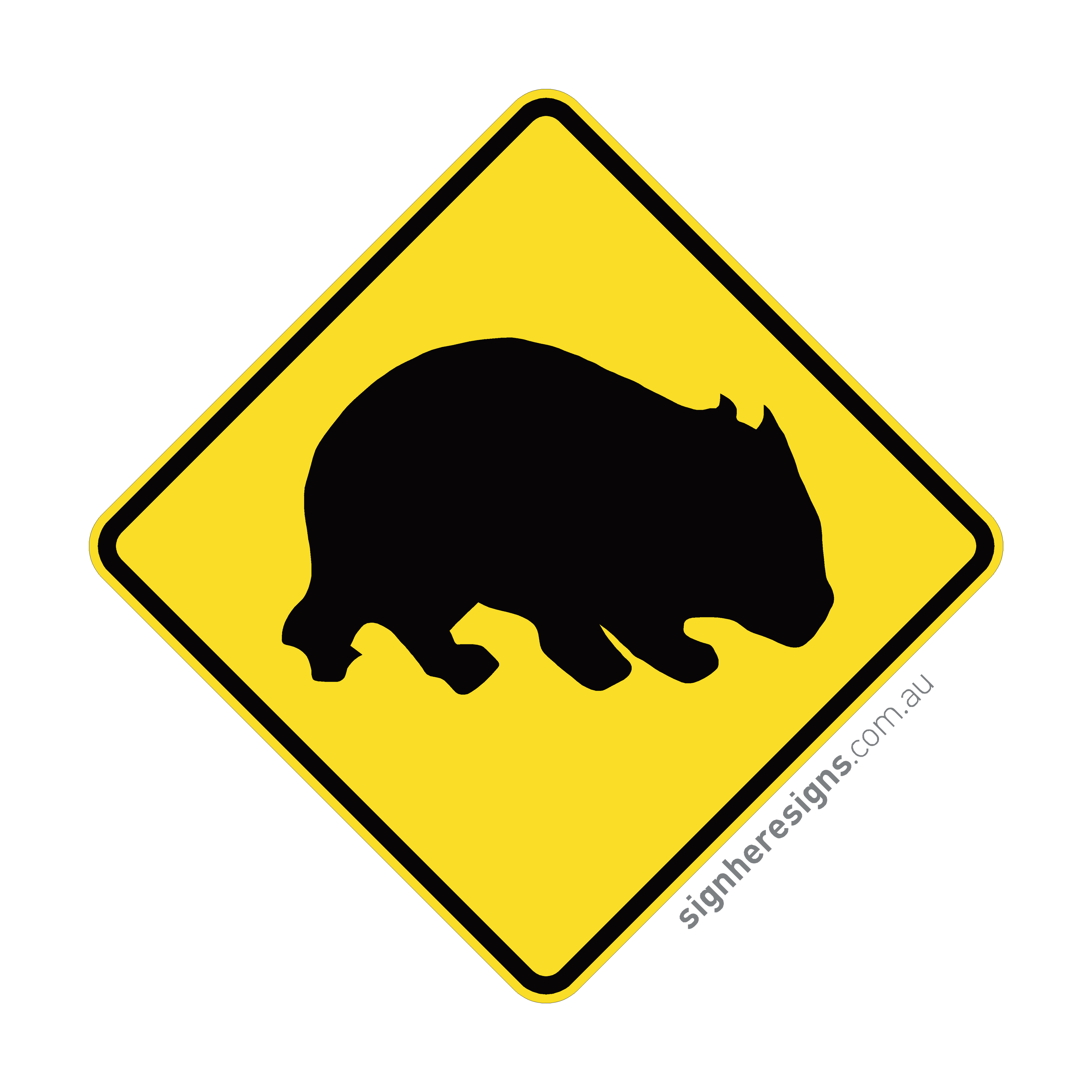 W5-48 Wombat - Traffic Sign