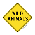 W5-49 Wild Animals - Traffic Sign
