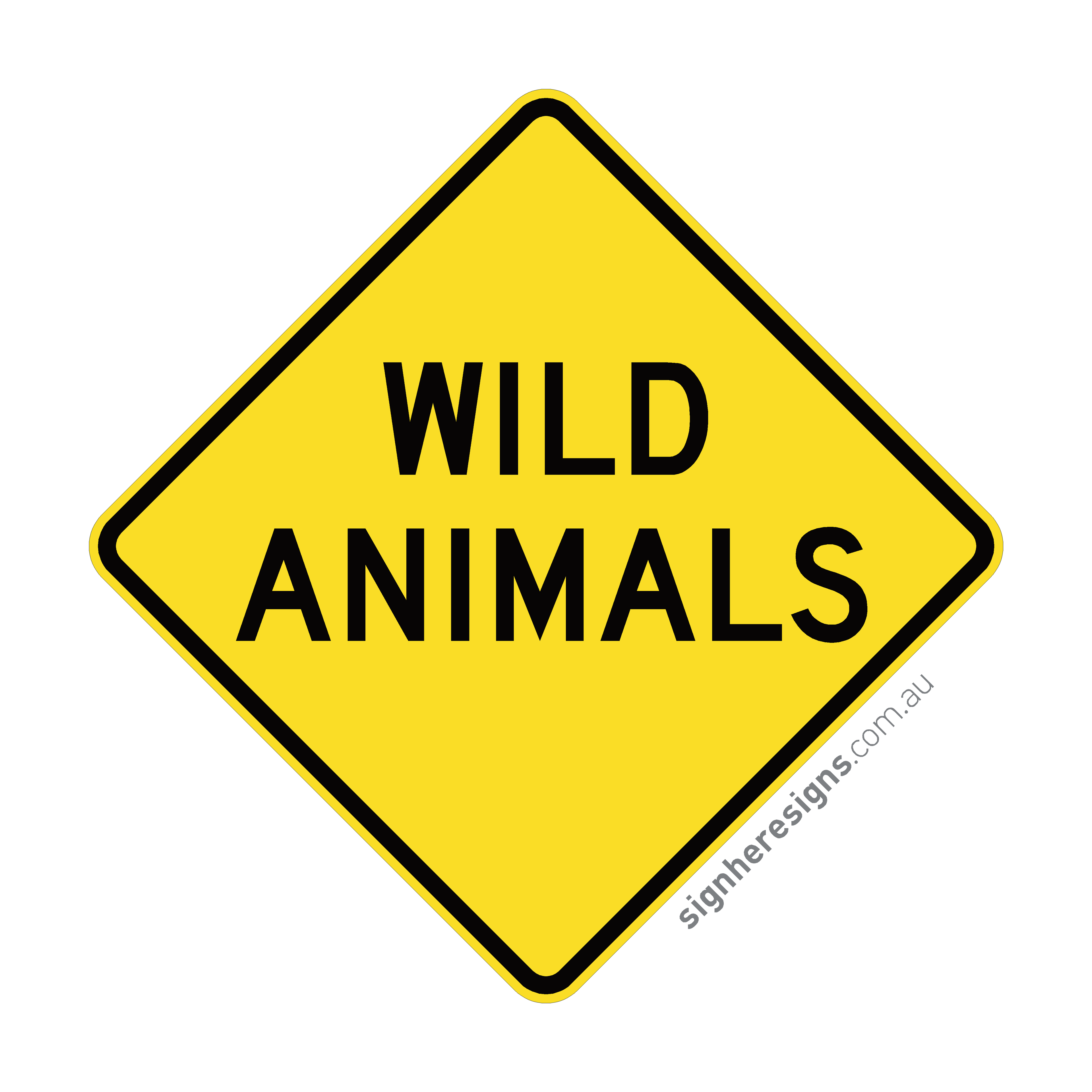 W5-49 Wild Animals - Traffic Sign