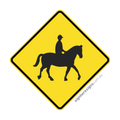 W5-53 Horse and Rider - Traffic Sign