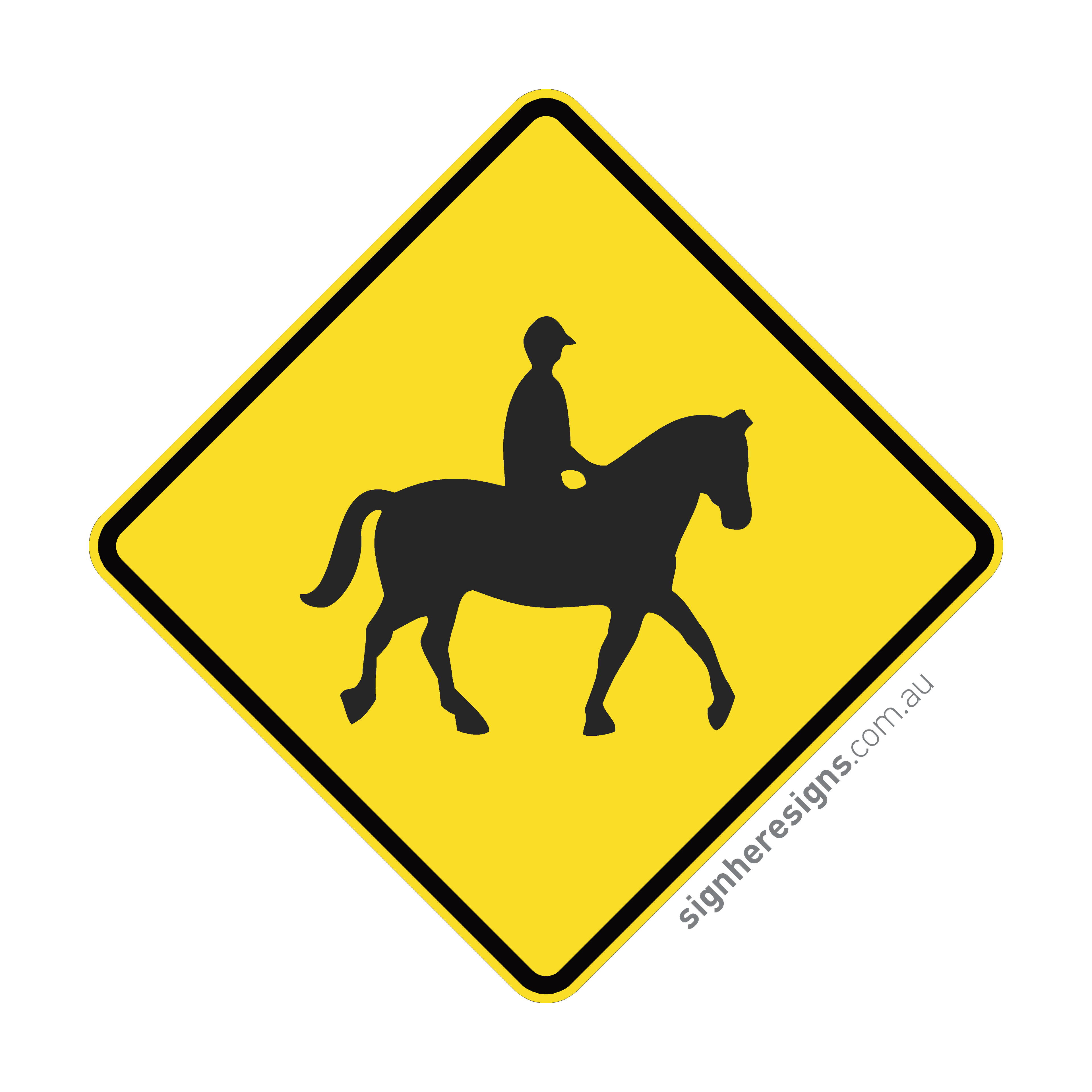 W5-53 Horse and Rider - Traffic Sign