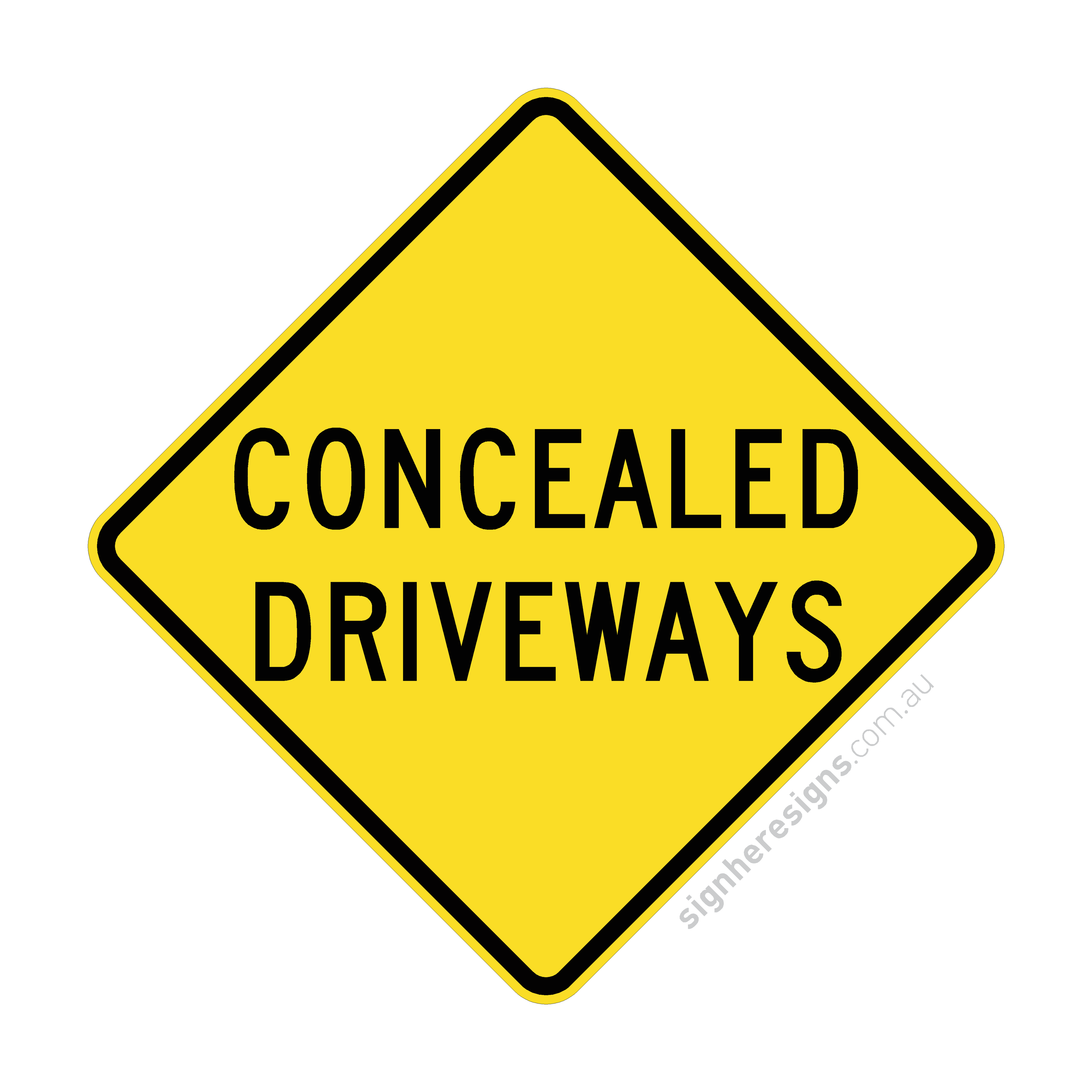 W5-55-2 Concealed Driveways - Traffic Sign