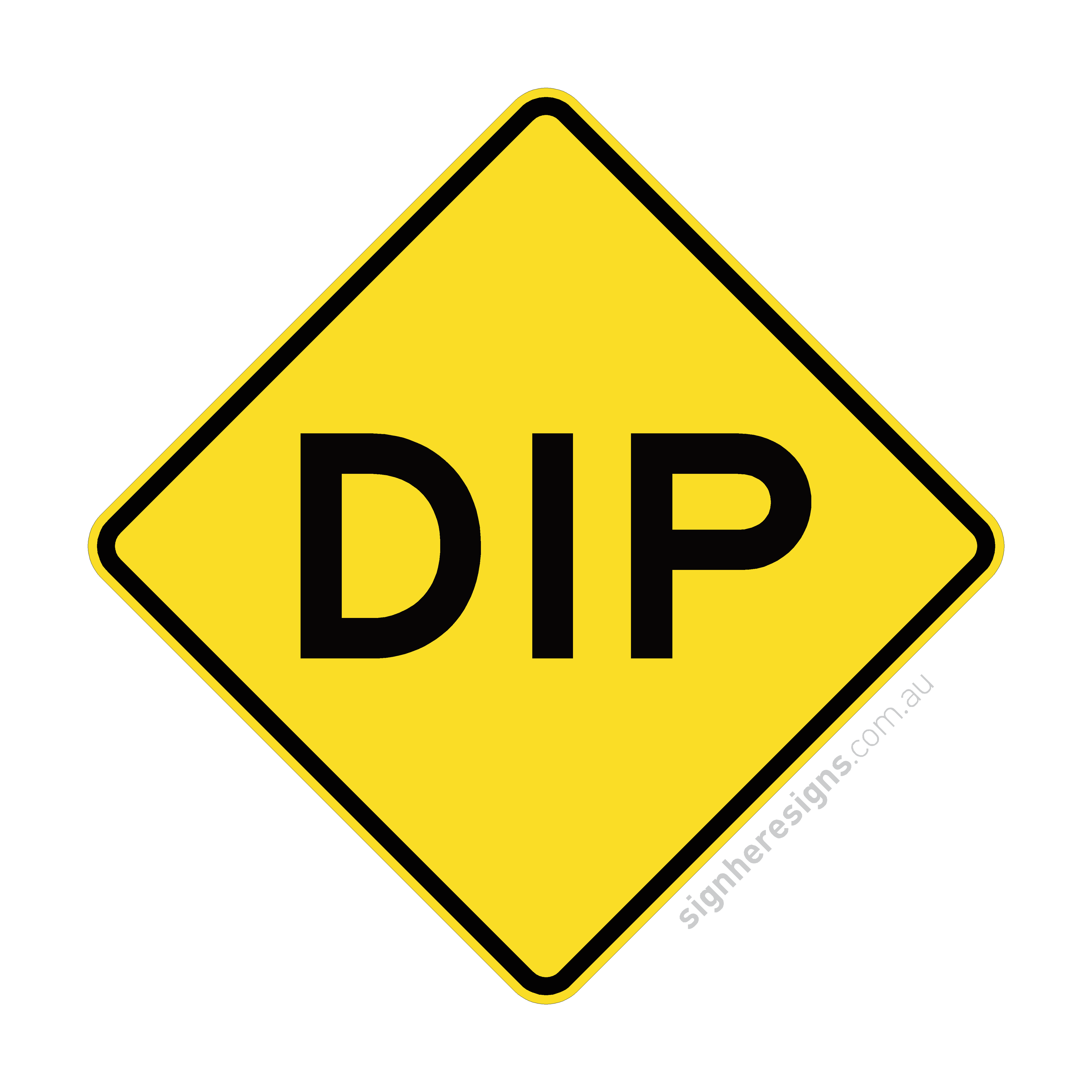 W5-9 Dip - Traffic Sign