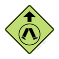 W6-2 Pedestrian Crossing Ahead - Traffic Sign