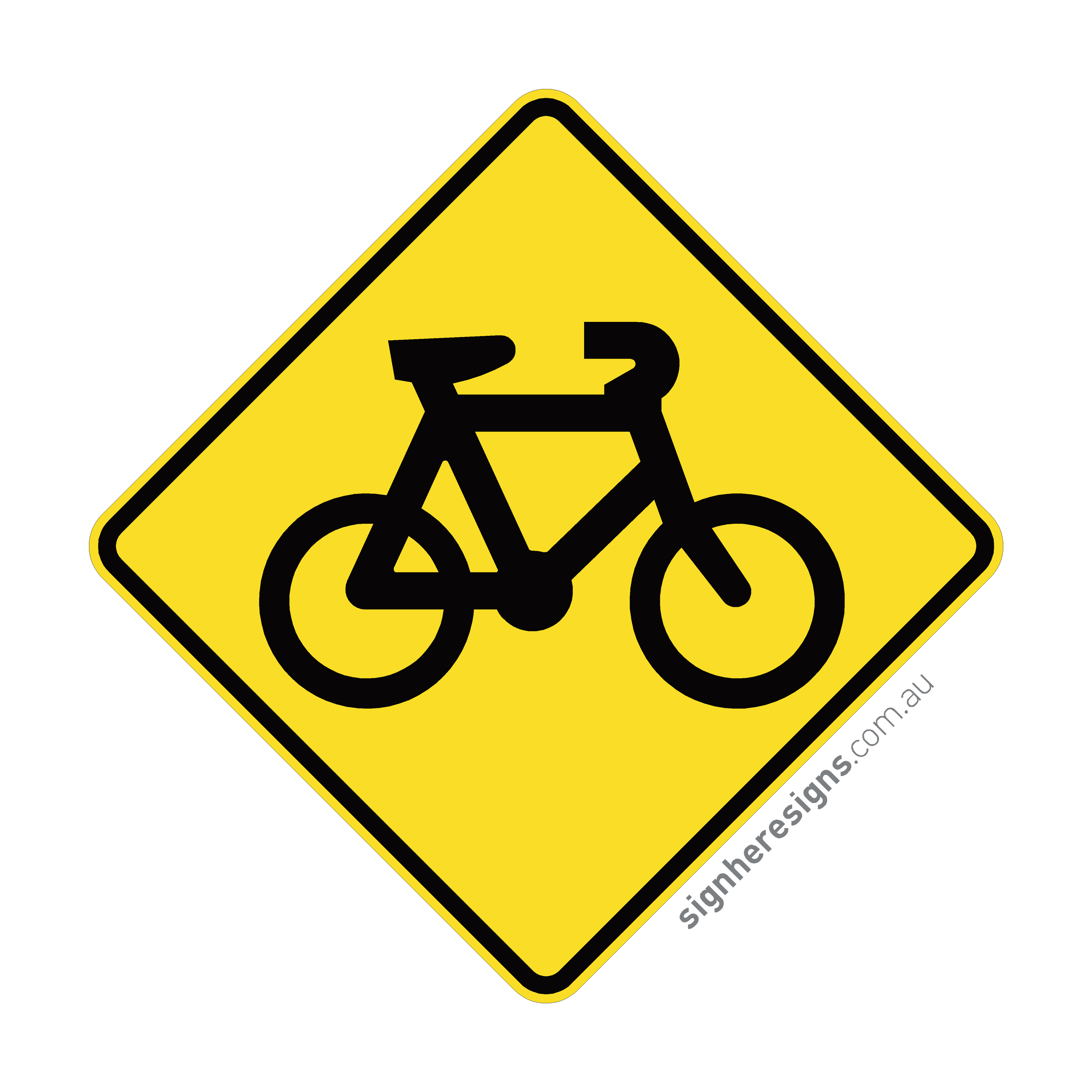 W6-7 Bicycles - Traffic Sign
