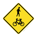 W6-9 Bicycles and Pedestrians - Traffic Sign