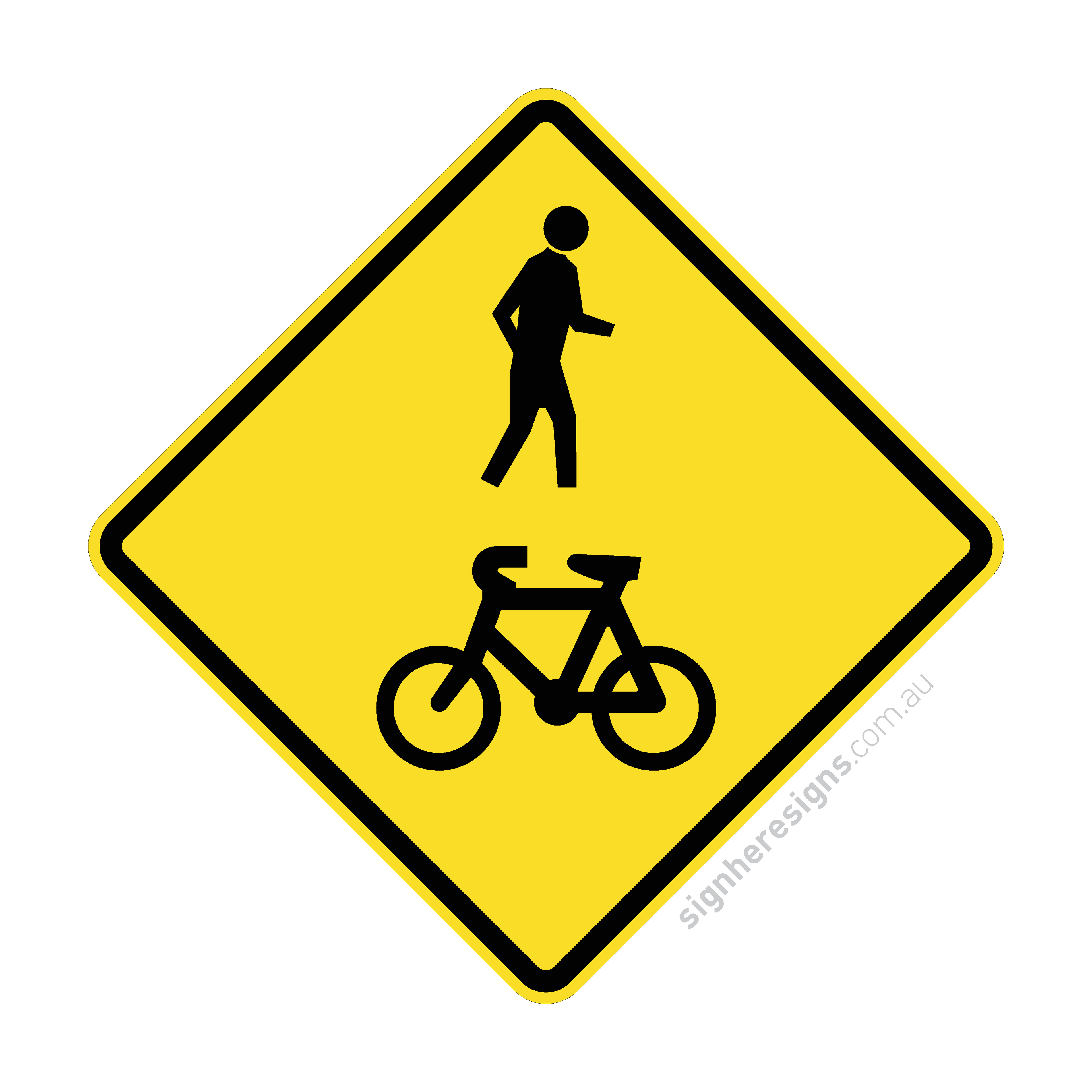 W6-9 Bicycles and Pedestrians - Traffic Sign