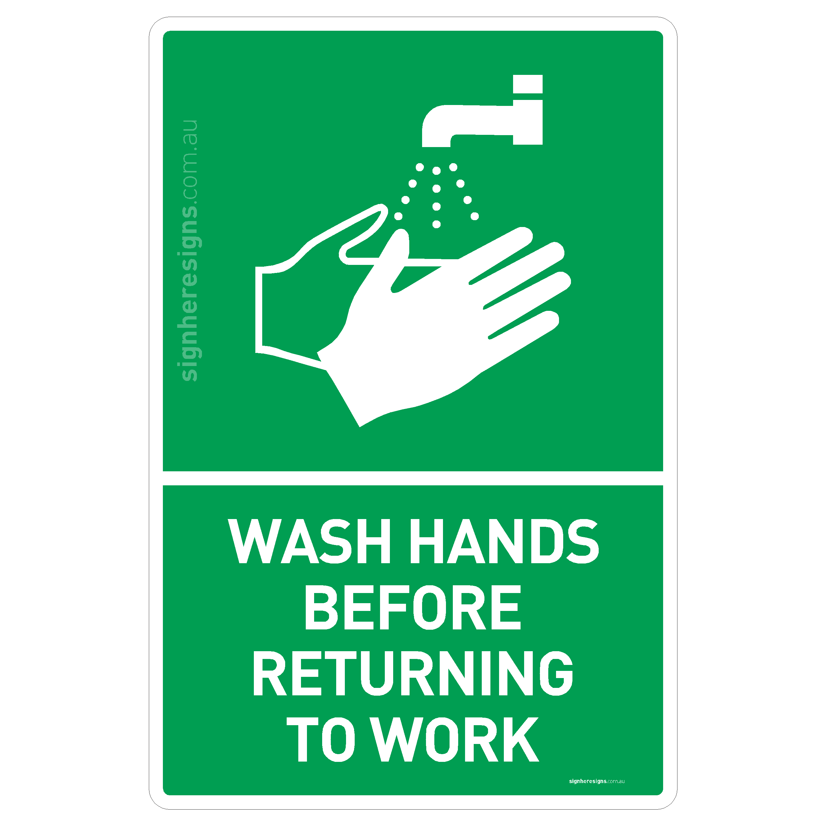 Wash Hands Before Returning To Work