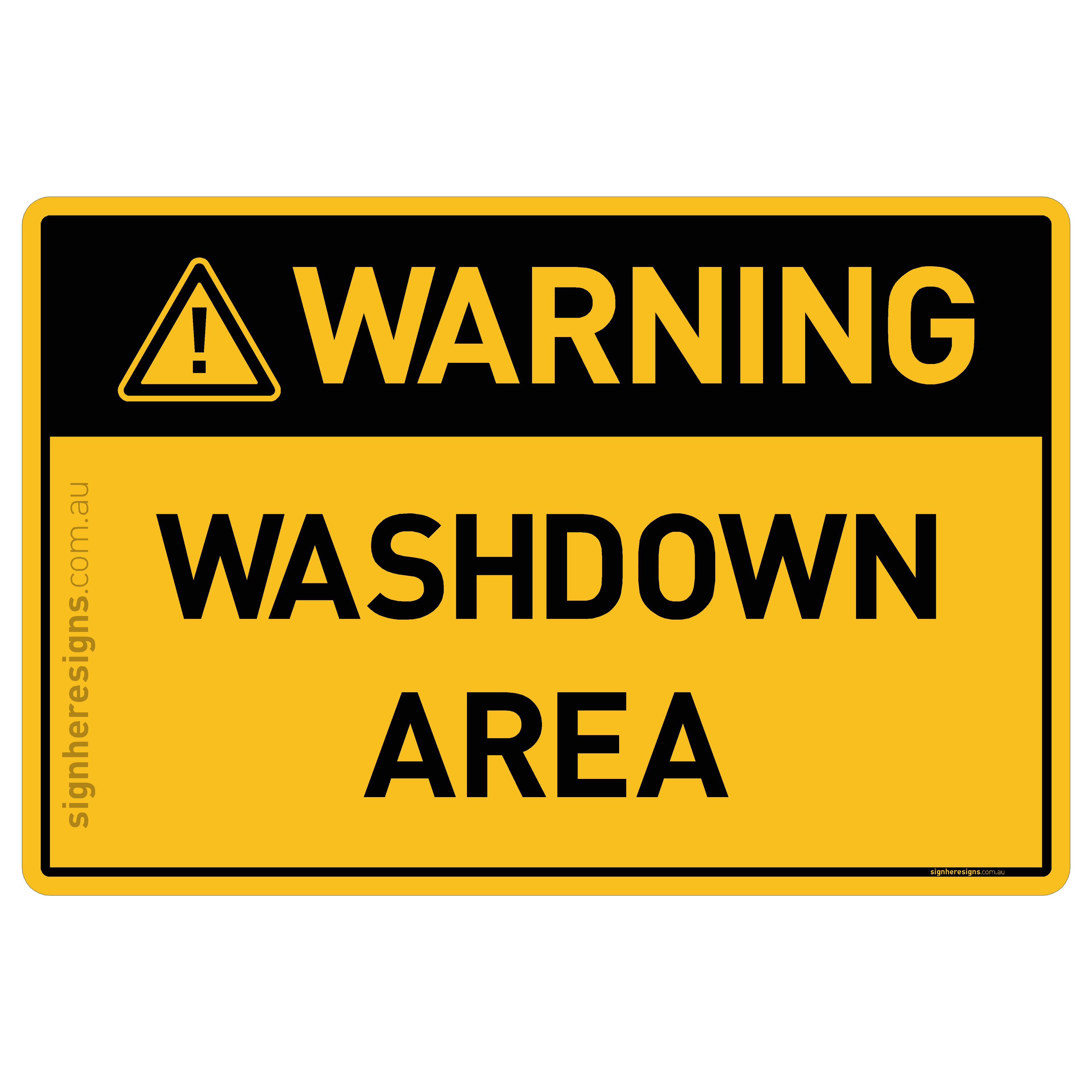 Washdown Area - Warning