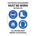 Workshop Entry - Eye Protection, Safety Boots, Hi-Vis & Hearing Protection Must Be Worn - Report To Site Office