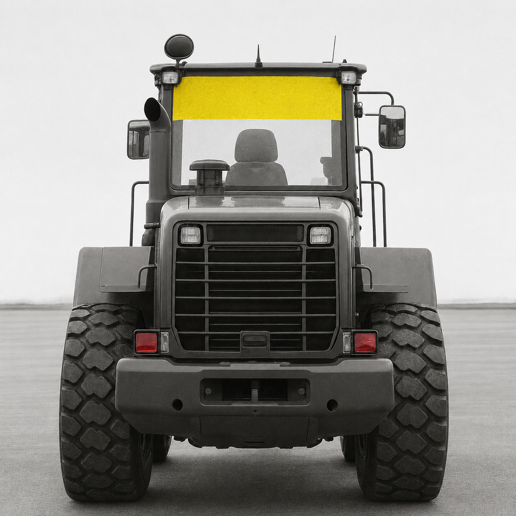 Yellow One Way Vision Windscreen Sunvisor