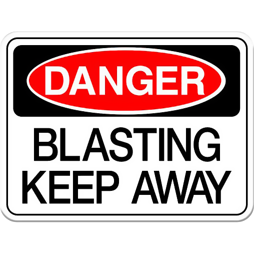 Danger: Blasting, Keep Away