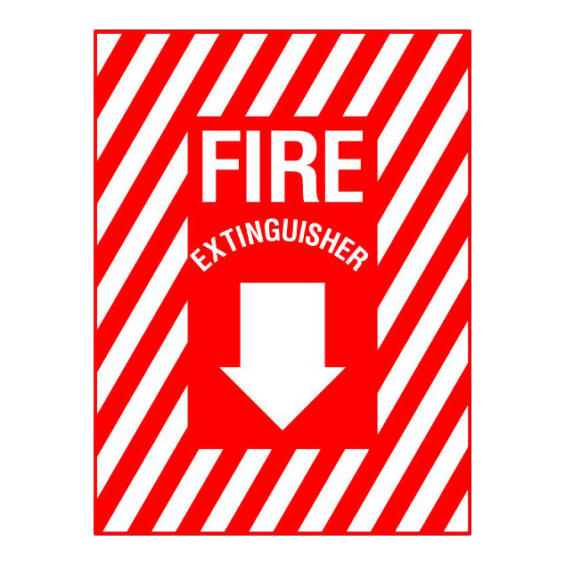 Fire Extinguisher With Arrow