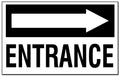 Entrance - with Right Pointing Arrow
