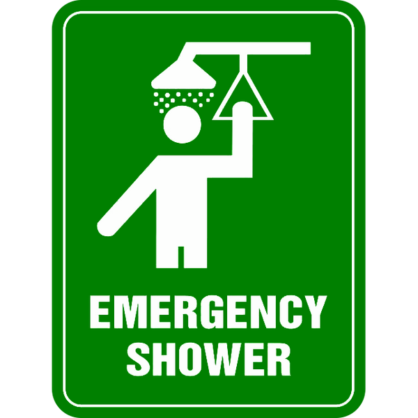 Safety Sign Emergency Shower Sign Here Signs Buy Online