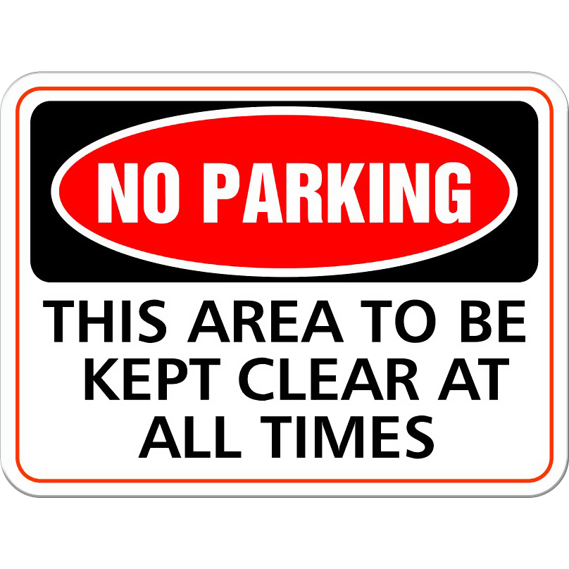 No Parking - This area to be kept clear at all times