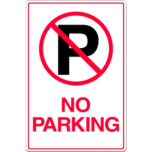 'No Parking' signs available online now | Sign Here Signs