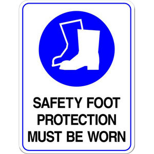 Safety Foot Protection Must Be Worn PPE Sign
