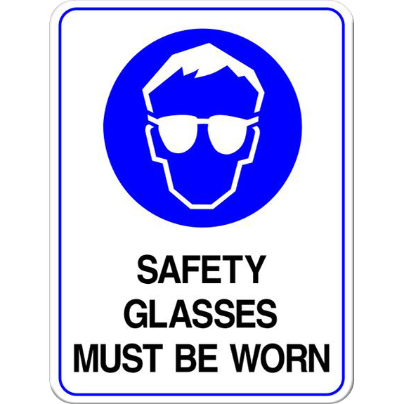 Safety Glasses Must Be Worn PPE Sign